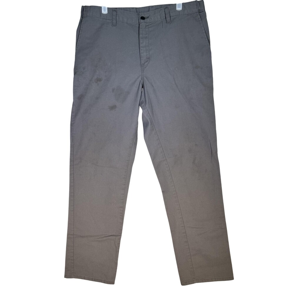 Dickies Work Pants Mens 34x34 Gray Utility Straight Leg Twill Cell Phone Pocket